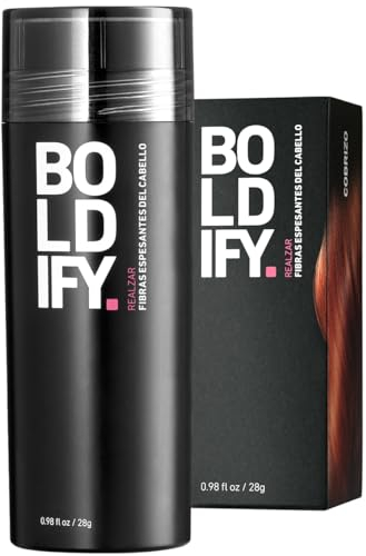 BOLDIFY Streuhaar für Dünner Werdendes Haar (Kastanienbraun), Unsichtbar, Natürlich, Große Flasche, 28g, Kaschiert Haarausfall in 15 Sek, Haarverdichtung, Haarpuder für Feines Haar, Frauen/Männer
