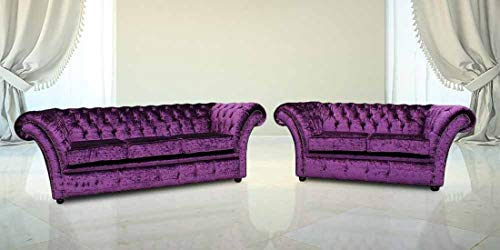 JVmoebel Chesterfield Couch Polster Sofas Sofa Couchen Leder Sofagarnitur 3+2 Neu #149