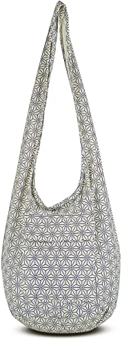 Your Cozy Boho Umhängetasche Damen – Handgefertigte leichte Baumwolltasche mit Reißverschluss, ideal für Reisen und Alltag