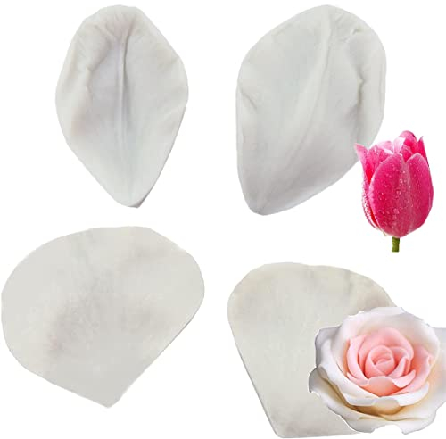 Limeow 2 Piezas Moldes Silicona Flores Reposteria Molde Silicona Pétalos Flores Moldes Hacer Flore Fondant Molde Silicona Fondant Flores Moldes Silicona Fondant para Chocolate Fondant Jabón Decoración