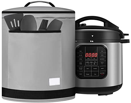Ultratec Funda para olla a presión eléctrica , para proteger la olla a presión al guardarla en la cocina o en el armario, asa para levantarla fácilmente, 2 bolsillos con cremallera