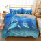 RFFLUX 3D Meer Tier Delphin Bettwäsche Set 135x200 cm 2teilig mit Reißverschluss Weiche und Angenehme Schlafkomfort Microfaser Bettbezug Kinderbettwäsche mit Kissenbezug 80x80 cm