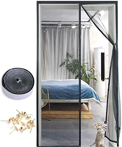 Panlom Magnetic Insect Screen Doors Heavy Duty Fiberglass Anti-Tear Mosquito Fly Net Mesh Curtain 3 * 6.9ft for Patio Sliding Doorways
