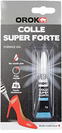 OROK - Colles universelles, Colles fortes - Colle super forte instantanée 5g, colle cyanoacrylate en gel super forte 5g - En tube de 5g - Convient à tous types de bricolages ou réparations