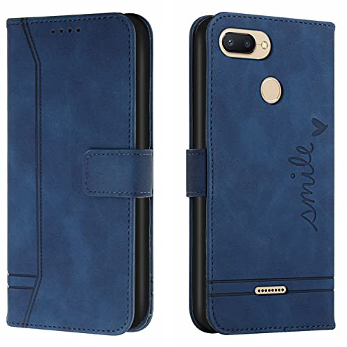 Lihondar Funda para Huawei P8 Lite 2017, Premium PU Cuero Billetera Tapa Flip Protectora Carcasa Libro Case Magnético con Tapa y Ranura para Tarjetas Piel Cartera para Huawei P8 Lite 2017 (Azul)