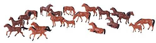 Gutshof miniaturen 20 STK. Pferde H0 1:87 Bauernhof Zubehör Farm Tiere Bemalt Spur H0 Figuren