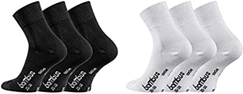 FussFreunde 12 Paar weiche Bambussocken, Kurzsocken, Quarter Socken, zusätzliche ANTI-LOCH-GARANTIE (as3, numeric, numeric_35, numeric_38, regular, regular, Schwarz/Weiß)
