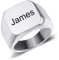 AOTXOXTOA Personalisierte Initiale Monogramm Signet Ring Brief Gravur Name für Männer Frauen Junge Mädchen Edelstahl Schmuck Memorial Band Jahrestag Geschenk mit Größe Adjusters
