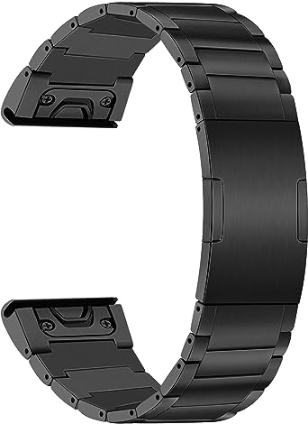 TRUMiRR Titan Armband Kompatibel mit Garmin Fenix 8 51mm/Enduro 3 /Fenix 7X Pro/7X Sapphire Solar, 26mm Quick Release Easy Fit Armband Metall für Garmin Fenix 6X PRO/Enduro 2/Epix Pro/Tactix 8 51mm