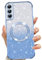 Phoona für Samsung Galaxy S21 Hülle, Magnetisch Handyhülle Kompatibel mit MagSafe, Keine Vergilbung, Kratzfeste, Ganzkörperschutz Glitzer Hülle für Samsung S21 5G, Mit 2 Schutzfolie, Blau