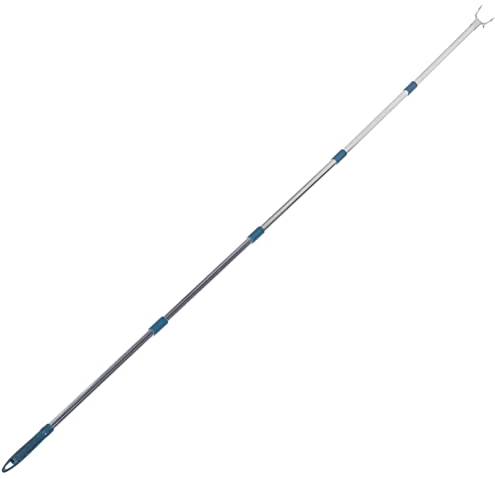 DOITOOL Barra De Ropa Pértiga Telescópica Con Gancho Abridor De Cortina Inteligente Tenedor De Tendedero Ajustable Tenedor Para Secar Ropa Alcanzar El Poste Puntal El Plastico Desmontable