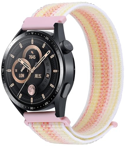 FYISWHO Bracelet en nylon pour Coros Pace 2/Apex 2/Apex 42mm, 20mm Sport Bracelet de remplacement pour Ticwatch E3/E/GTH
