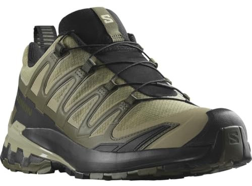 Salomon Herren Xa Pro 3D V9 Running Shoes, Deep Lichen Green/Safari/Dark Earth, 45 1/3 EU