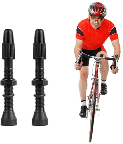 Ventilschaft Fahrrad Tubeless, Fahrradventil Tubeless, 2 Stück Ventilschaft Fahrrad Aluminiumlegierung, Tubeless Valve Stem, Fahrrad Presta Ventilschäfte für Fahrradreifen für Straße und MTB Reifen