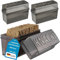 My-goodbuy24 Knäckebrotdose Knäckebrot Box mit Deckel - Brotbox - luftdicht - Aufbewahrungsbox - Transparent/weiß (2 Stück - grau)