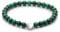 Echtes Malachit AAA Edelstein Armband mit 6mm Perlen und Edelstahlherz - verschiedene Längen - Heilstein Schutzstein Talisman Glücksbringer Geschenk (Malachit, 16CM)
