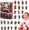 Dackel Adventskalender 2024, Adventskalender für Hunde, 24 Tage Weihnachten, Ornament Kalender für Haustiere, Dackel Anhänger Set zum Sammeln für Dekoration