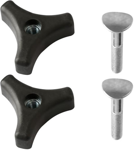 Bojueshaw 2pcs Triangle Knob Handle Screw Kit,Lawn Mower Handle Wing Nuts and Bolts,Lawn Mower Handle Parts for Most Lawnmower