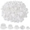 WUSJCOF 100 Pièces Cache Trou Bouchon Plastique Autocollant, Couvercle de Vis Trous de Perçage Différentes Tailles Durable Facile à Utiliser (5mm/6mm/8mm/10mm/12mm) (Blanc)