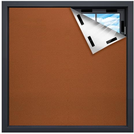 Portable Blackout Blind for Windows, 𝟑𝟎𝟎𝐗𝟏𝟒𝟓𝐜𝐦 Stick on Blackout Blinds, Temporary Blackout Curtains - Indoor and Outdoor - Customizable Size and Shape - Easy Installation-Coffee