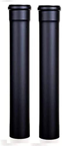 Tubo scarico pellet NERO Lineare per canna fumaria D100mm (D100mm H250 PZ2)