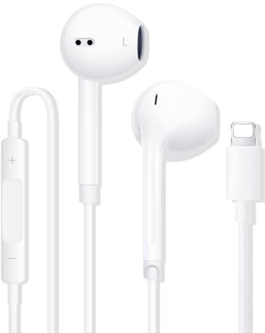 Auriculares para Phone, Auriculares con Cable Estereofónico, Cascos con Micrófono y Control de Volumen Compatible con iPhone 14 Pro Max/13/12/Mini/11/SE/XS MAX/X/XR/8 Plus
