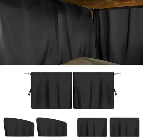 HIAHXC 5 Stück Auto Fenster Sonnenschutz Abnehmbarer Auto Fenster Verdunkelung Aktualisierte Sichtschutz Auto für Reise Universeller Auto Vorhang (5 Stück)