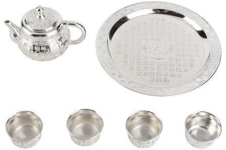 Respicefinem Retro Teapot Set Exquisitely Carved with Elegant Retro Style and Smoother Lines Anti Deformation and Ideal for Gift Giving