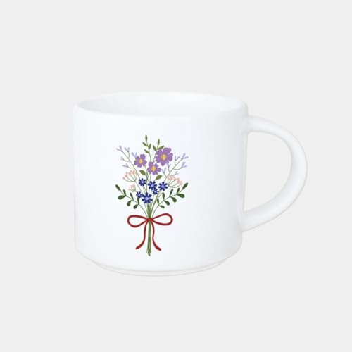 Odernichtoderdoch Tasse Jumbo-Tasse „Blumen“ – Lieblingstasse für Kaffee, Tee oder Kakao, 400ml, spülmaschinenfest, stapelbar