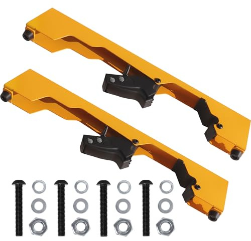 Lot de 2 supports de montage pour scie à onglets compatibles avec les supports DWX723, DWX724, DWX725, DWX725B, DW723, grande scie à onglet robuste, jaune