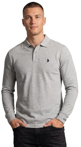 U.S. POLO ASSN. Herren Polo Shirt (S-3XL) Basic Langarm Polohemd Longsleeve Casual Oberteil P004