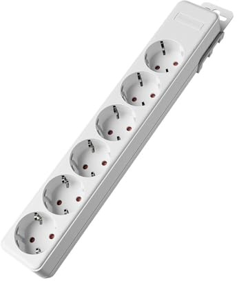 Braytron Mehrfachsteckdose 6-Fach ohne Kabel, ohne Schalter, 3680W, Kindersicherung, Steckdosenleiste für individuelle Installation mit Clip-System