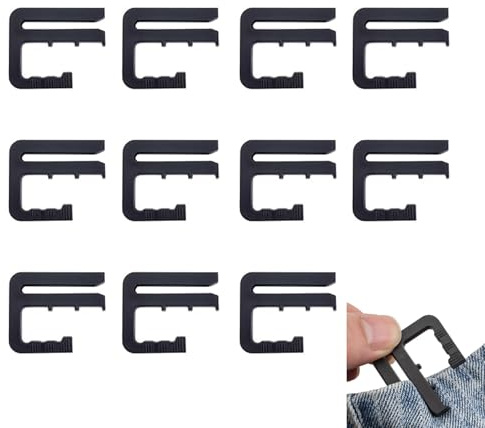 YEDOUALE Bottoni Regolabili per Pantaloni Senza Cuciture 10 Pezzi Clip per Jeans Removibili espansori Regolabili Unisex per Pantaloni gonne Giacche Uso Quotidiano