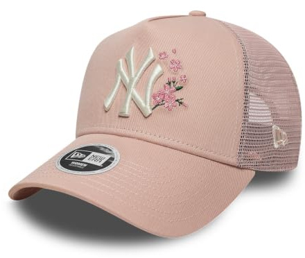 New Era Cappello da baseball da donna 9Forty Trucker floreale MLB New York Yankees Trucker rosa pastello