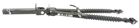 Blue Ox BX7390 Class III Alpha Tow Bar with 2 Receiver | 8,500 lb Tow Rating | Patented Non-Binding Latches | Safety Cables Included | Matte Black