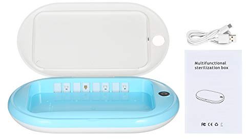 Scatola multifunzione per caricabatterie wireless disinfettante UV portatile per smartphone, gioielli, orologi, occhiali