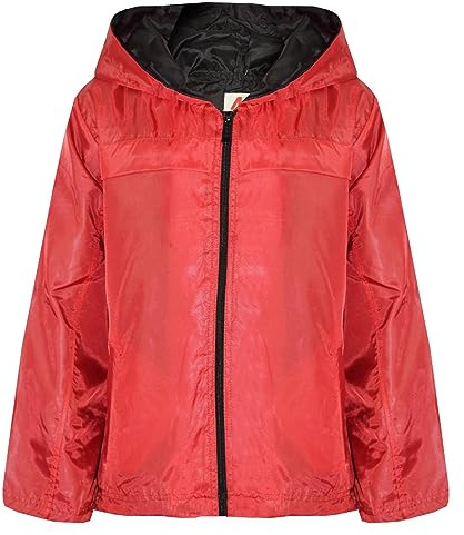 A2Z 4 Kids Girls Boys Raincoats Jackets Kids Lightweight Kag Mac Waterproof Hooded Jacket Cagoule Rain Mac Age 5-13 Years