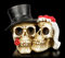 Figuren Shop GmbH Gothic Totenkopf-Brautpaar | Fantasy Totenschädel-Brautpaar, handbemalt
