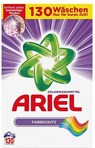 Ariel - Detersivo in polvere per bucato, per colore, protezione del colore, 130 lavaggi (8 kg)