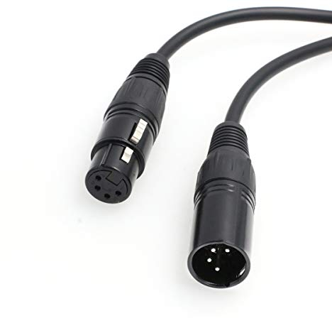 SZRMCC Câble d'alimentation XLR 4 Broches mâle vers XLR Femelle 4 Broches pour Appareil Photo, Moniteur, caméscope DSLR Practilite 602