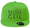 OwnDesigner Klug war´s Nicht Aber geil Cap Reine Farbe Baseball Baseball Cap, Mütze (Cap 463 Neongrun)