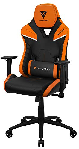 ThunderX3 TC5BO Ergonomischer Gaming-Stuhl, abnehmbare Kissen, Air Tech, Orange