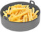 Molde Silicona Freidora de Aire, Olla de Silicona para Freidora de aire de 19cm, Replacement for Paper Liners, Molde de Silicona para Freidora sin Aceite, Accesorios Airfryer(gris)