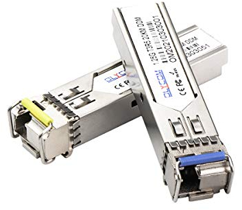 Ein Paar 1,25 G SFP Bidi Einzelfaser-Transceiver 1310 nm/1550 nm SMF LC-Stecker bis zu 20 km für offene Schalter