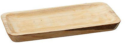 Cepewa Dekoschale Holzteller Paulownia-Holz Schale Tischdekoration 35 cm (1 x Dekoschale 35cm)