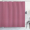 ABAKUHAUS Jugendstil Duschvorhang, Nostalgische Fashion Style, Stoffliches Gewebe Badezimmerdekorationsset mit Haken, 175 x 180 cm, Pale Fuchsia Sepia Rose