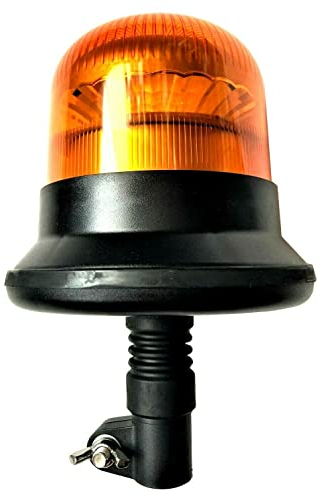 MelTruck® LED Rundumleuchte Warnleuchte Blitz 12/24V PKW LKW Traktor 24 LEDs E9 IP68 (F-Flash (Blitz); Standard Aufsteckrohr)