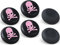 9CDeer Performance Joystick - Juego de 6 empuñaduras analógicas compatibles con PS5, PS4, Xbox Series X/S Xbox One, Switch Pro Controller Skull Black & Pink