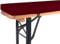 TexDeko® Bierbankauflage gepolstert 220x25x4cm XL für Bierzeltgarnitur Bankauflage waschbar mit Reißverschluss zum selber aufziehen (Bordeaux wasserabweisend)