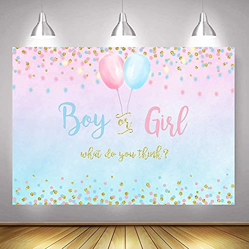 Berrysun Geschlecht Offenbaren Hintergrund, Gender Reveal Dekorationen, Boy or Girl Party Banner Hintergründe, für Baby-Geschlechts-Hintergrund, 70.8 x 47 Inch